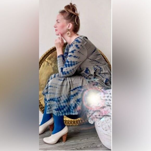 Anthropologie Dolan Eliska Tie Dye Midi Dress bohemian XS - Picture 2 of 7
